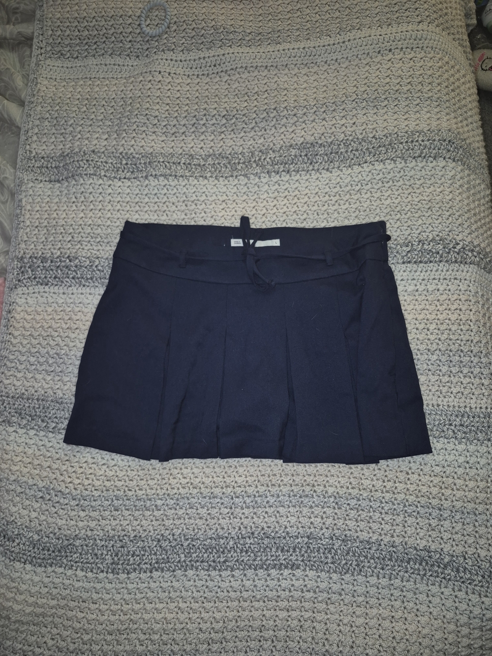 Hollister Navy Drawstring Waist Skirt